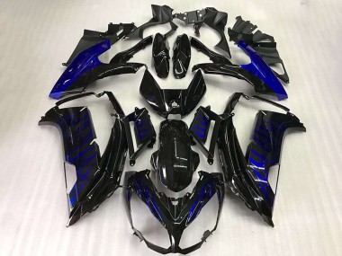 2012-2016 Black Blue Flame Kawasaki Ninja EX650 Motorcycle Fairings Australia